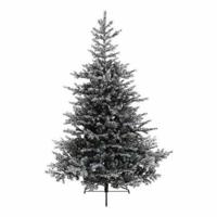 Everlands Kunst kerstboom - 1038 tips - groen met sneeuw - pvc - 150 cm - kerstdecoratie