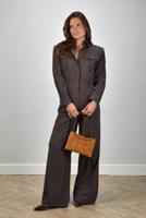 Self Portrait jumpsuit AW25-077JS-BR brown
