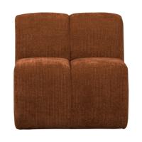Woood Mojo eetkamerbank 84 cm met rugleuning rib Roestbruin