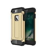 iPhone 7 Plus & 8 Plus robuust pantser TPU + Kunststof back cover Hoesje (goudkleurig)