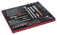 Bahco Foaminlay Fit&Go 3/3 met doppen en toebehoren 1/4" | 1/2" en 3/8" en sleutels - 75-delig - FF1A5032