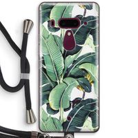 Bananenbladeren: HTC U12+ Transparant Hoesje met koord Bananenbladeren: HTC U12+ Transparant Hoesje met koord