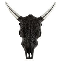 J-Line Dierenkop Schedel Zwart 40,5x9,5x47 - thumbnail