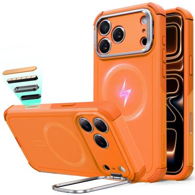 iPhone 17 Pro Max Cyber Tough Magnetic Case (Camera Control, Stash Stand) - Orange iPhone 17 Pro Max Cyber Tough Magnetic Case (Camera Control, Stash Stand) - Orange