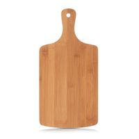 Bamboe houten snijplank met handvat 40 x 19,5 cm - thumbnail