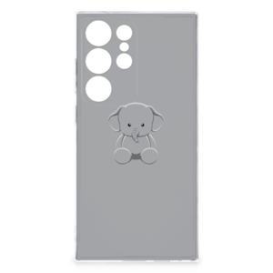 Samsung Galaxy S24 Ultra Telefoonhoesje met Naam Grijs Baby Olifant