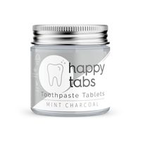 Happy Tabs Tandpasta Tabletten Houtskool Mint Fluoridevrij - thumbnail