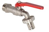 Kirchhoff Messing kogelkraan, vernikkeld, 3/4"ET x 1"ET x 3/4"mondstuk - 986189048