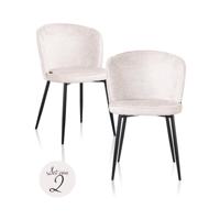 Eetkamerstoel Sandy crème fusion (Set van 2) Eetkamerstoel Sandy crème fusion (Set van 2)