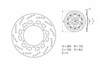 BREMBO Serie Oro remschijf, remschijven voor de moto, vast 68B407D0