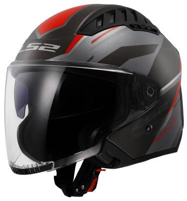 LS2 "of600 copter ii urbane" jethelm helmet of600 copt. ii diston xl bl/grey/red