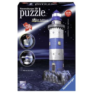 Ravensburger 3D puzzel vuurtoren Night Edition - 216 stukjes