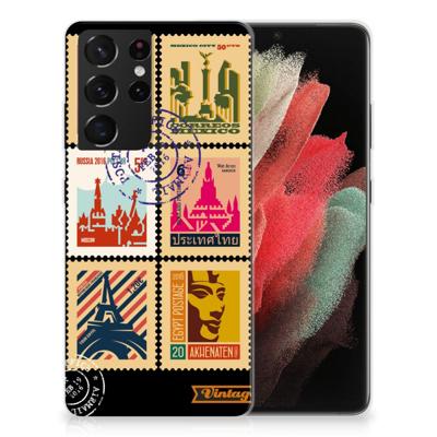 Samsung Galaxy S21 Ultra | Silliconen Back Cover | Postzegels