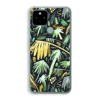 Tropical Palms Dark: Google Pixel 5 Transparant Hoesje