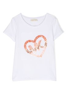 Michael Kors Kids t-shirt en coton à sequins brodés - Blanc