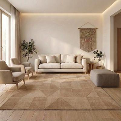 Wollen Vloerkleed Ursule - Bruin 280x190cm - Wol - Dekbed-Discounter.nl