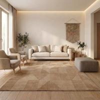 Wollen Vloerkleed Ursule - Bruin 170x120cm - Wol - Dekbed-Discounter.nl