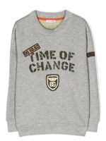 Dolce & Gabbana Kids sweat à slogan imprimé - Gris