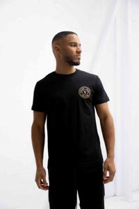 Versace Jeans Couture V-Emblem T-Shirt Heren Zwart/Goud - Maat S - Kleur: GoudZwart | Soccerfanshop