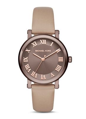 Horlogeband Michael Kors MK2621 Leder Beige 18mm
