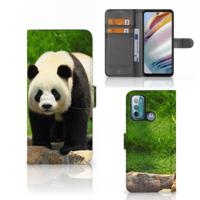Motorola Moto G60 | Telefoonhoesje | Met pasjeshouder | Panda