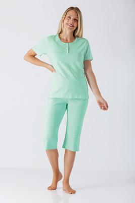 Dames zomerpyjama turquoise van Hajo