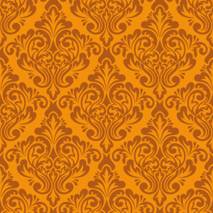 Vintage damast Oranje vinyl tapijt