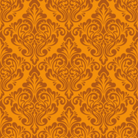 Vintage damast Oranje vinyl tapijt