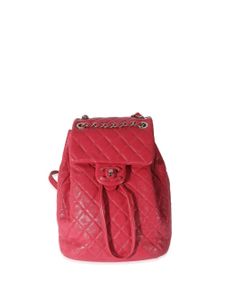 CHANEL Pre-Owned sac à dos à design matelassé médium - Rouge