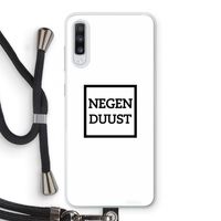 Negenduust vierkant: Samsung Galaxy A70 Transparant Hoesje met koord