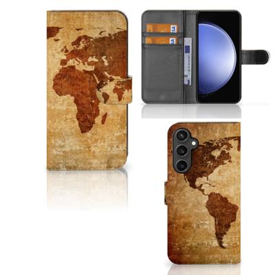 Samsung Galaxy S23 FE | Flip Cover | Wereldkaart