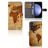 Samsung Galaxy S23 FE | Flip Cover | Wereldkaart