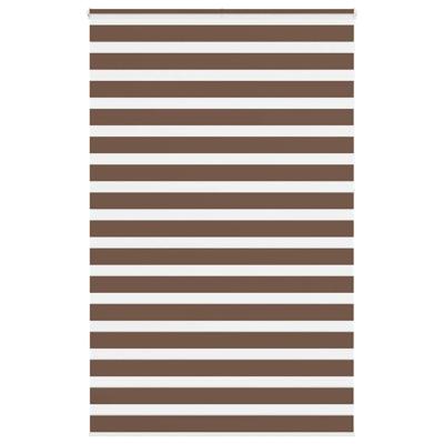 VidaXL Zebra rolgordijn 145x230 cm stofbreedte 140,9cm polyester bruin