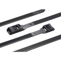 HellermannTyton 112-35060 RPE350-HSW-BK-C1 Kabelbinder 350 mm 9 mm Zwart Voor heavy duty toepassing, UV-bestendig, Hittegestabiliseerd, Hersluitbaar 1 stuk(s)