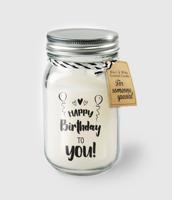 Paperdreams Black & White Scented Candles - Happy Birthday