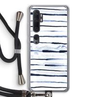 Ink Stripes: Xiaomi Mi Note 10 Pro Transparant Hoesje met koord