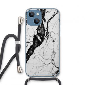 Witte marmer 2: iPhone 13 mini Transparant Hoesje met koord