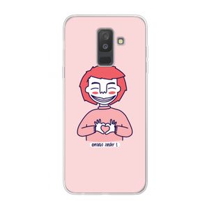 Hartje: Samsung Galaxy A6 Plus (2018) Transparant Hoesje