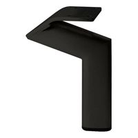Zwarte design meubelpoot 16 cm - thumbnail