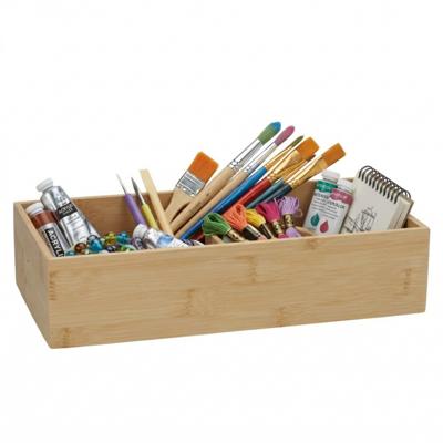 5Five houten bakje - organizer - bamboe - 30 x 15 x 7 cm - kast en lade verdelers - opslag