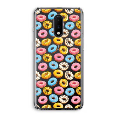 Pink donuts: OnePlus 7 Transparant Hoesje