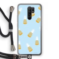 Ananasjes: Xiaomi Redmi 9 Transparant Hoesje met koord