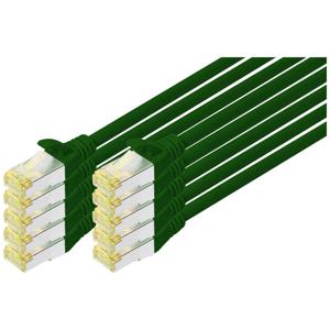 Digitus DK-1644-A-005-G-10 RJ45 Netwerkkabel, patchkabel CAT 6A S/FTP 0.50 m Groen 1 stuk(s)