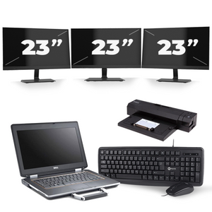 Dell Latitude E6430 ATG - Intel Core i5-3e Generatie - 14 inch - 8GB RAM - 256GB SSD - Windows 10 + 3x 23 inch Monitor
