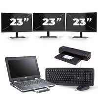 Dell Latitude E6430 ATG - Intel Core i5-3e Generatie - 14 inch - 8GB RAM - 256GB SSD - Windows 10 + 3x 23 inch Monitor