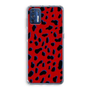Red Leopard: Motorola Moto G9 Plus Transparant Hoesje