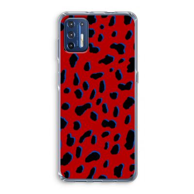 Red Leopard: Motorola Moto G9 Plus Transparant Hoesje