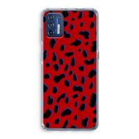 Red Leopard: Motorola Moto G9 Plus Transparant Hoesje