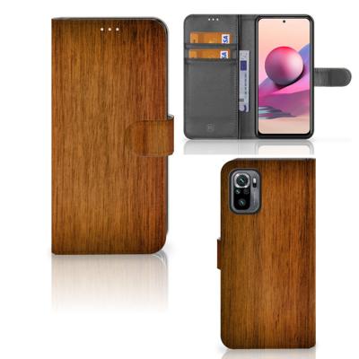 Xiaomi Redmi Note 10S | 10 4G | Poco M5s | Book Style Case | Donker Hout