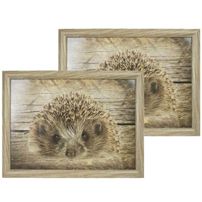 Mars & More Schootkussen Laptray - 2x - egels print - laptray - 43 x 33 cm - Dienblad
